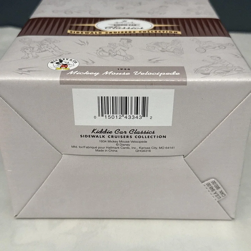 Vintage 1990s Hallmark Kiddie Classics Mickey Mouse Velocipede –‎ Box & COA
